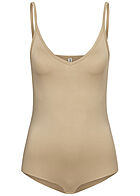 Seventyseven Lifestyle Dames V-Neck Body taupe beige
