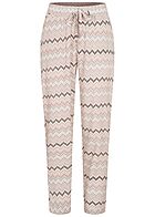 Hailys Dames Broek Zig Zag Print beige multicolor