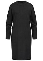 VILA Damen NOOS Oversized Strickkleid mit Stehkragen schwarz