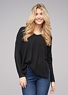 ONLY Dames Oversized V-Neck Sweater zwart