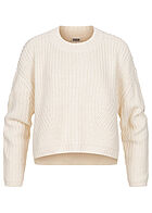 Urban Classics Damen Oversized Grobstrickpullover Sweater Vokuhila whitesand beige