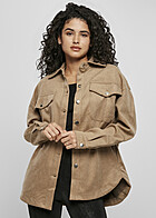 Urban Classics Dames Classic Overshirt Buttons voorlicht