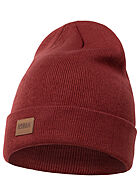 Urban Classics Heren long beanie met front patch donkerrood