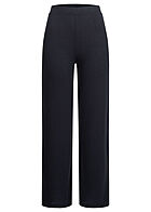 Pieces Damen NOOS High-Waist Struktur Stoffhose mit weitem Bein & elast. Bund schwarz