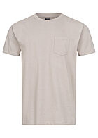 Stitch & Soul Herren T-Shirt mit Brusttasche Box-Fit shell grau