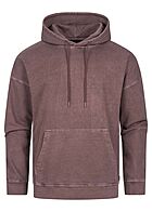 ONLY & SONS Heren Hoodie met voorzak Bordeaux rood