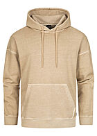 ONLY & SONS Heren Hoodie met voorzak beige