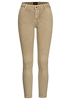 ONLY Dames Skinny Fit Enkel Jeans Broek met 5 zakken mid-waist beige
