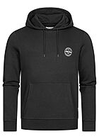 Jack and Jones Heren NOOS Hoodie met voorzak en logoprint zwart