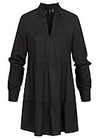 Vero Moda Dames Viscose Blouse met V-hals zwart