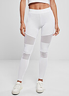 Urban Classics Dames leggings met elastische taille en mesh details wit
