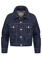 ONLY Dames NOOS Korte Jeansjas met 4 zakken donkerblauw