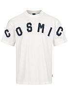 ONLY & SONS Heren T-Shirt met COSMIC soft patch wit blauw