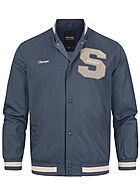 ONLY & SONS Heren College Varsity Jas met 2 zakken blauw