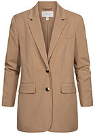VILA Dames Blazer met 2 zakken en schoudervullingen bruin