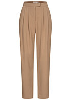 VILA Dames Hoge taille broek met 2 zakken bruin