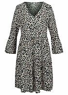 JDY by ONLY Dames Viscose Jurk met 7/8 mouwen en bloemenprint zwart wit