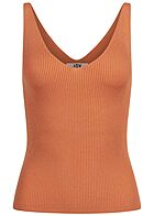 JDY by ONLY Dames NOOS Top met getextureerde stof oranje