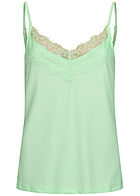 Vero Moda Dames Top met kant en V-hals groen