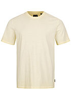 ONLY & SONS Heren NOOS Basic T-shirt gewassen look lichtgeel