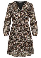 Cloud5ive Dames Chiffon Jurk met V-hals en bloemenprint zwart