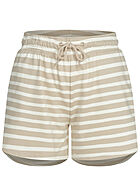 JDY by ONLY Dames Korte broek met 2 zakken en strepen grijs wit