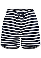 JDY by ONLY Dames Korte broek met 2 zakken en strepen blauw wit