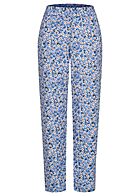 JDY by ONLY Dames Stoffen broek met elastische tailleband en print blauw