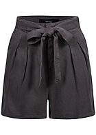 Vero Moda Dames NOOS Korte broek met bindceintuur grijs