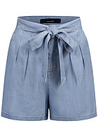 Vero Moda Dames NOOS Korte broek met bindceintuur lichtblauw