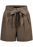 Vero Moda Dames NOOS Korte broek met bindceintuur bruin