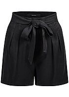 Vero Moda Dames NOOS Korte broek met bindceintuur zwart