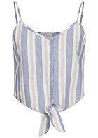 ONLY Dames Viscose Top met knoopdetail en knopen blauw