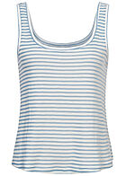 ONLY Dames Korte top met strepen blauw wit