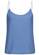 ONLY Dames Top met V-hals en getextureerde stof blau