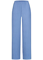 ONLY Dames Stoffen broek met structuurstof blauw