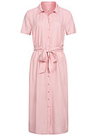 JDY by ONLY Dames Jurk met V-hals en bindceintuur gemengde print wit roze