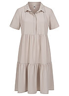 JDY by ONLY Dames NOOS Jurk met kraag en volant beige