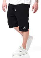 Alpha Industries Heren Basic korte broek met 3 zakken en logo-opdruk zwart