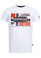 Geographical Norway Heren T-Shirt met logo-opdruk wit