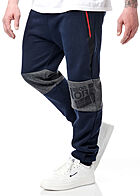 Geographical Norway Heren Sweatbroek met 2 zakken en logoprint grijs blauw