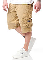 Geographical Norway Heren Bermuda Shorts met 6 zakken en riem beige