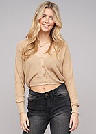 Vero Moda Dames NOOS Vest met V-hals en knopen bruin