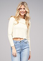 Aiki Dames Off-Shoulder Trui met franje details beige