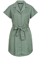 Vero Moda Dames NOOS Jurk met V-hals en bindceintuur groen