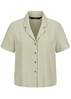 Vero Moda Dames Viscose Blouse met V-hals en knopen groen