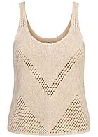 JDY by ONLY Dames NOOS Gebreide top met V-hals beige
