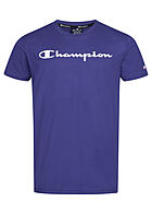 Champion Heren T-Shirt met O-hals en logoprint blauw