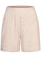 ONLY Dames NOOS Hoge taille Sweatshorts geweven stof beige