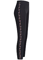 Champion Damen Cropped Leggings mit Multicolor Logo Print seitl. schwarz mc